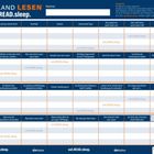 STADT LAND LESEN, eat.READ.sleep., Spalten mit Themen wie: Buch, Autorin, literarische Figur, Eigenschaften, Handlungsort.