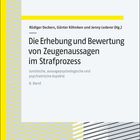 Titel: "Die Erhebung und Bewertung von Zeugenaussagen im Strafprozess". Grau-gelbes Cover mit Verlag-Logo unten.
