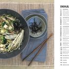 Inhalt: Einführung, Grundrezepte, Rezepte mit Dashi-, Hühner-, Schweine-, Gemüsebrühe. Links: Ramen-Schüssel.