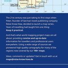 Eine detaillierte Karte von Südafrika mit Werbetext über Reise Know-How Kartenprojekte. Kontaktdetails für Updates.