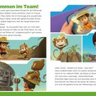 Willkommen im Team! Abenteuer im Dschungel mit Affenfigur und Freunden. Ryder, Carlos und Affe mit Krone, telefonieren.