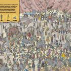 "ARYVALA-7". Eine bunte futuristische Marktlandschaft voller Aliens und Menschen in einem belebten, wüstenartigen Szenario.