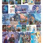 Eine Collage mit vielen Szenen und Charakteren aus dem Film "Frozen". Verträumte Landschaften und magische Momente.