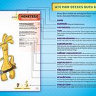 Links ein gelbes, humanoides Wesen mit Münzhänden. Text beschr. Name: Monetigo, Typ: Stahl/Geist, Münzenkörper, Gr. 1,2m.