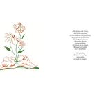 Texte über gescheiterte Versuche und Mut. Links schlichte Blumenzeichnung in Braun und Grün, Blumen auf Papier.