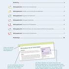 Inhaltsverzeichnis mit Bildungsbereichen: sensorische, soziale, kognitive, Alltags-, motorische, mathematische, sprachliche Kompetenzen.