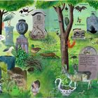"Tiere, ja, diese Friedhöfe gibt es wirklich; Uwe Möwe; Warum nur?; Auf einem Friedhof diverse Tiere und Gräber."
