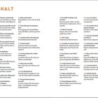 INHALT: Eine Liste mit Artikeltiteln und Seitenzahlen, geordnet, von Träumen bis zu Selbstvertrauen und Kreativität.