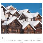 Text: "Dez 11 TaubenD Place Name Day."

Verschneite Holzhäuser mit steilen Dächern in einem alpinen Dorf.