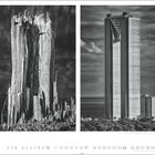 Zahlenreihe 1–31 unten; links Baumstumpf, rechts hohes Gebäude. Links Natur, rechts Architektur.