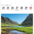 Kalender: Mai, Woche 21. Montag 24, Donnerstag 27: Fronleichnam, Sonntag 30. Bild: Loch Achtriochtan, Glen Coe, Highland.