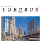 Kalender: Mai, Woche 21. Tage: 24-30. Bildunterschrift: Wrigley Building und Tribune Tower in Chicago, Illinois.