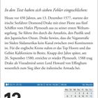 "In den Text haben sich sieben Fehler eingeschlichen:" Kalender: 13 Montag Dezember. Unten: kleine Monatsübersicht.