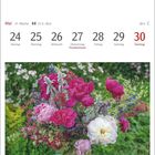 Kalender für Mai, Woche 21, mit Fronleichnam am 27. Ein Blumenstrauß voller bunter Blüten im Vordergrund.