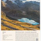 Schweiz, Uri, Strecke: Andermatt – Andermatt. Länge: 120 km. Bild zeigt eine kurvige Bergstraße mit See und Gebirgen im Hintergrund.