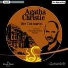 Agatha Christie: Der Tod wartet. Gelesen von Christoph Maria Herbst. Ein Hercule Poirot Krimi. Illustration zeigt Schlange und Ruine.