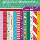 „Streifen-Girlande“ Anleitung zum Basteln einer Girlande. Schritte zum Schneiden, Biegen und Kleben. Bunte Papierstreifen.