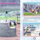 WILLKOMMEN IN PALDEA. Liko kehrt in ihre Heimat zurück und begrüßt Felori. Grafische Darstellung einer Heimkehr.