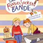 „Die Ringelsocken-Bande: Gespenster im Kleiderschrank“. Zwei Kinder schauen in einen Kleiderschrank mit Geistern.