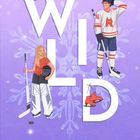 Text: "ALEXANDRA MOODY WILD DARLING one." Illustration von zwei Eishockeyspielern vor lila Hintergrund.