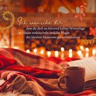 Ich wünsche dir, dass du die Magie kleiner Wintermomente genießen kannst. Ein gemütliches Setup mit Feuer und Decke.