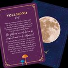 Ein Text beschreibt die Kraft des Vollmonds als Phase starker Energien und erinnert an die innere Stärke. Im Hintergrund ist ein Vollmond in einer Sternennacht.