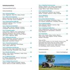Inhaltsverzeichnis mit Touren und Seitenzahlen von 6 bis 378. Unten Wohnmobil an einem See mit Baum.