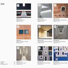 Inhalt mit Bildern: Nummern 1-9 zeigen Architektur und Innenräume. Jede Nummer verweist auf Seiten und Objekte im Buch.
