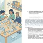 7. LÖSUNGEN UND PERSPEKTIVEN – DIE MEDIENZUKUNFT NICHT ABWARTEN, SONDERN MITGESTALTEN. Illustration: Vier Personen mit Pflanzen und Technologie.