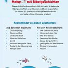 "MAlspaß mit Bibelgeschichten", Ausmalbuch mit 16 biblischen Geschichten. Farben und Fische zieren das farbenfrohe Design.