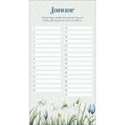 „Januar. Gottes Segen strahle über deinem Tag und erfülle jede Stunde mit Licht und Wärme.“ Illustration mit Schneeglöckchen.