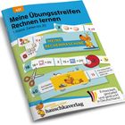 "Meine Übungsstreifen Rechnen lernen", "1. Klasse: Zahlen bis 20", Illustration: Hund in Schülerpose.