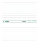 26. April, Montag; 17. Woche; ⟲ A. 06:05 U. 20:36, ⦿ A. 02:04 U. 09:08. 27. April, Dienstag; Linien für Notizen.