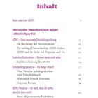 Inhalt: Überschriften über ADHS-Themen, z.B. "Wieso der Haushalt mit ADHS schwieriger ist", jede mit Seitenzahl.