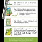 Text: "Wie man diesen Leitfaden benutzt. Schritt 1: Bestimme den Bereich des Platzes, in dem sich der Ball befindet."  
Oben Links: Etwas, das wie ein Metallring aussieht, ragt hinein.