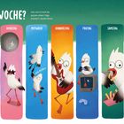 "EINE WOCHE? Was soll ich bloß die ganzen sieben Tage machen?, dachte Simon." Illustrationen von Tagen mit einer Möwe.