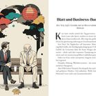 Text: Blatt und Business-Buddha über Stolz, heiße Getränke und ein Missverständnis namens Alleinsein.

Illustration: Zwei Männer auf einer Bank, Bäume, Laterne.