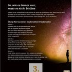 Kalenderblatt für den 3. Dezember. Anweisungen zur Veränderung von Glaubenssätzen, begleitet von einer Sternenhimmel-Silhouette.