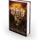 „VERITY GUILD“, darunter „Roman“. Unten: „New York Times Bestsellerautorin Mai Corland“. Eine Schlange umschlingt einen Kelch.