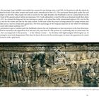 Text: "After the marriage Gopa (middle)..." und "When the prince leaves the princely halls..." sowie eine antike Steinschnitzerei mit Figuren in Bewegung, darunter ein Wagen.