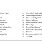 Inhalt: Kapitelüberschriften mit Seitenzahlen, z.B. "Einführung von Heribert Prantl" auf Seite 4, "Schwandorf, Wackersdorf" auf Seite 104.