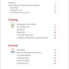 Inhalt mit Frühling und Sommer, illustriert mit Blumen und Sonnenmotiv. Enthält Kapitel über Musik mit Senioren.