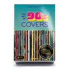 „The Art of 90s Covers“, bunte Vinylrücken, runder Sticker „World’s First Vinyl Calendar“.