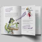 Text: "RAAMMMMZZZZ", "und 'ne doppelte Limo, aber zacki, zacki!". 
Illustration: Ein Krokodil mit Piratenhut genießt ein Getränk. Ein Hase bringt Essen.