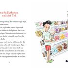 "12 Süßigkeiten und der Tod." Ein Junge im Süßwarenladen, legt Süßigkeiten in eine Tüte, während ein Mann zuschaut.