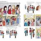 Titel: Kunst oder Schneckenschleim. Dialoge über Feuchtigkeitscremes und verrückte Inhaltsstoffe. Kinder diskutieren draußen.