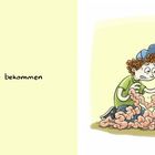 Text: „Ein Fax aus Darmstadt bekommen“. 

Illustration: Ein Junge schaut erschrocken, neben ihm ein Faxgerät, aus dem Gedärme quellen.