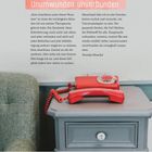 "Unumwunden unverbunden" steht oben. Darunter ein Text von Veronika Henschel. Unten ein Kalender, Monat Februar.