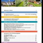 Inhalt: Willkommen in Südtirol, Top 10, Stadtluft, Reiseziele, Vesta Points, Chronik. Seitenzahlen daneben. Oben Bilderleiste.