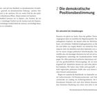 „2 Die demokratische Positionsbestimmung“ steht groß oben. Es ist eine Textseite einer Publikation.